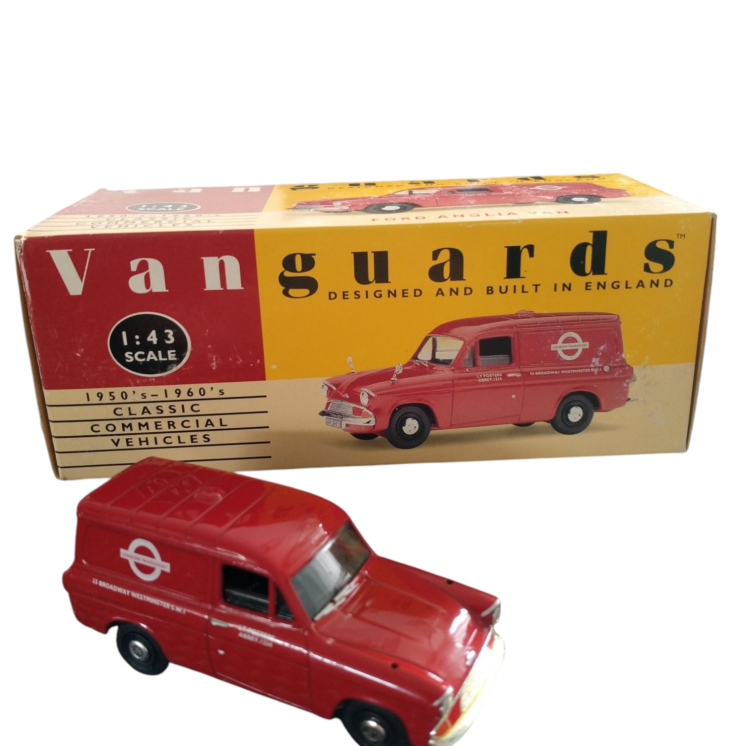 レア物Vanguards 1/43 FORD ANGLIA VAN Corgi Vanguards 1:43 Scale Ford Anglia Van, London Transport