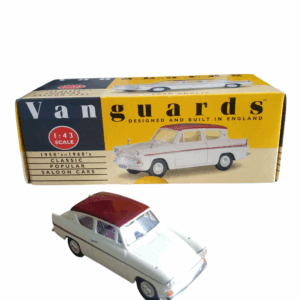 lledo Vanguards Ford Anglia. va 1002. White Maroon. 1:43. BOXED