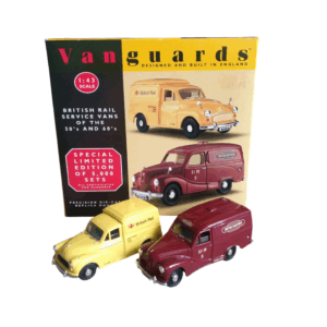 Vanguards Britisch Rail Services Vans.
1:43. Limited Edition.
BR1002a. BR1002b.
BOXED.